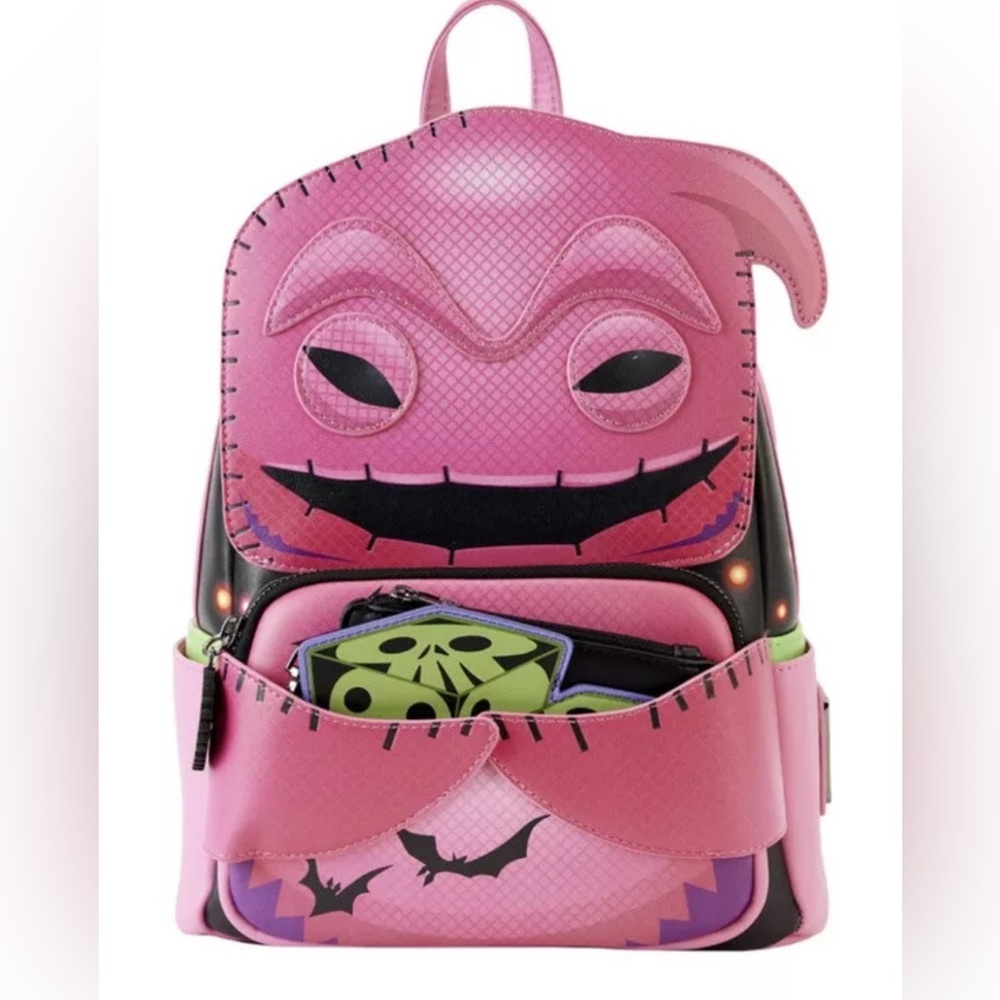 Loungefly Oogie Boogie Neon Cosplay Backpack & Wallet NBC NYCC Exclusive NIB​